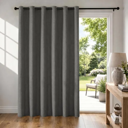 Vista 93 de Cortinas 100% opacas para dormitorio, cortinas opacas de 63 pulgadas de largo, cortinas opacas de lino para sala de estar, cortinas con ojales