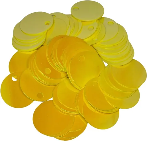 Vista 31 de Paillettes de lentejuelas redondas planas de 10/20/1.181 in, agujero de 0.157 in, mezcla de colores, lentejuelas acrílicas, 1,76 onzas (1.76 oz)