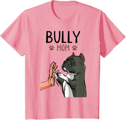 Vista 58 de American Bully Mom Cute Dog Mama Camiseta divertida para mujer, Blanco, S