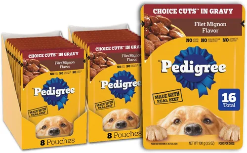 Vista 21 de Pedigree Choice Cuts - Bolsa de comida húmeda para perros, favoritos de carne de res, 3.5 onzas, 30