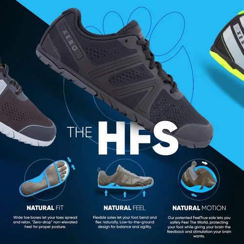 Vista 4 de Xero Shoes HFS - Tenis de fitness para hombre, ligeros, inspirados en la sensación de ir descalzo, minimalistas Tenis Zero Drop