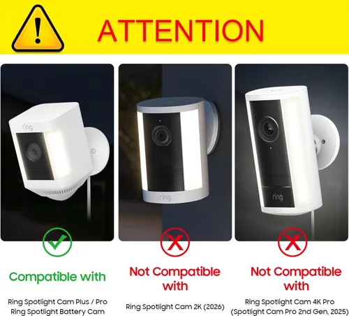 Vista 2 de Fintie - Funda de silicona para Ring Spotlight Battery Cam, color negro