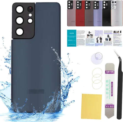 Vista 48 de Compatible con Samsung Galaxy Note 8 - Carcasa trasera de repuesto de cristal de 6.3 pulgadas, SM-N950, todos los portadores con manual de Negro