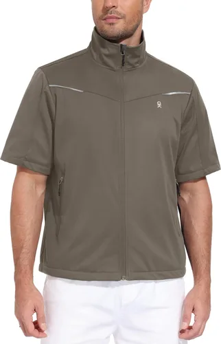 Vista 11 de Little Donkey Andy Chaqueta de golf Softshell de manga corta para hombre Negro