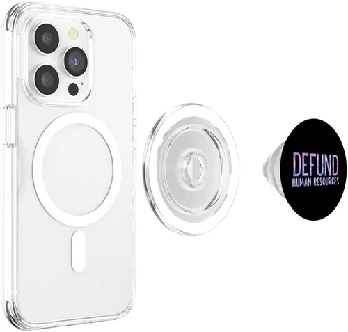 Vista 4 de Defund Human Resources HR Funny Sarcástico Tie-Dye PopSockets MagSafe PopGrip para iPhone