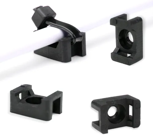 Vista 2 de QualGear CM1-B-100-P Soporte para brida de cables, negro