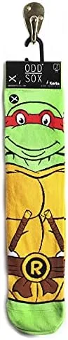 Vista 4 de Odd Sox, Nickelodeon TMNT Teenage Mutant Ninja Turtles, 90's Cartoon, Fun Socks