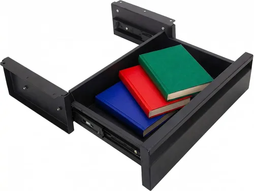 Vista 11 de Cajón debajo del escritorio para escritorio de 18 pulgadas, altura ajustable, organizador de almacenamiento extraíble con extensión deslizante