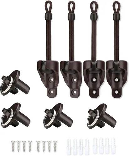 Vista 15 de Coolaroo - Piezas de repuesto para atar sombra y tapa de extremo con kit de anillo, resistencia a la intemperie, compatible con persianas