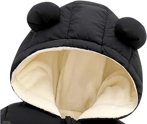 Vista 3 de Trajes de nieve de algodón para bebé, con forro polar, abrigo de invierno con cremallera para bebé