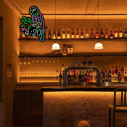 Vista 6 de Letreros de neón de 17 x 13 pulgadas, luces de pared para cerveza, bar, club, dormitorio, hotel, pub, cafetería, boda, regalos de fiesta