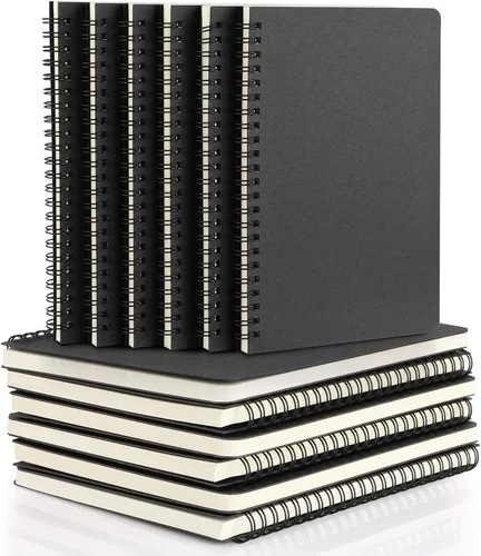 Vista 31 de EUSOAR - Cuaderno rayado A5 con espiral, para escritura, viajes, notas, diario, bocetos, para estudiantes, oficina, negocios, tapa de 3