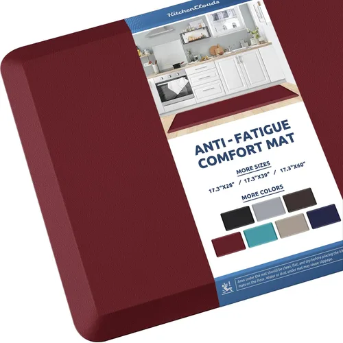 Vista 71 de KitchenClouds Alfombra de Cocina Acolchada Anti Fatiga 17.3"x28" Impermeable, Antideslizante, Alfombras de Pie y Comodidad para Escritorio/Piso