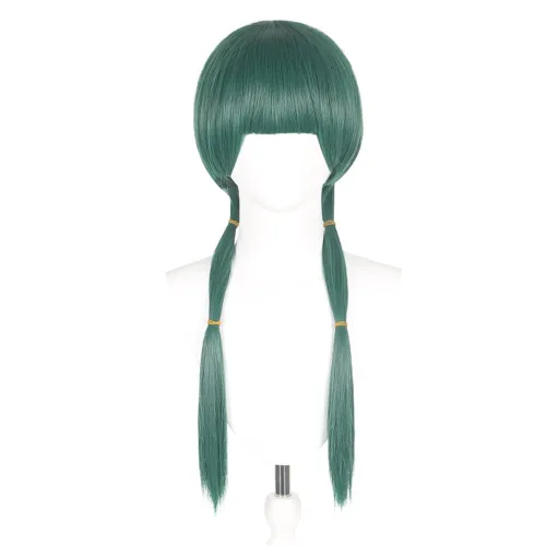 Vista 5 de SisiruKou Anime Cosplay Wig Dark Green Long Hair for Girls Women Costumes Wig Halloween Costume Party Synthetic Wigs