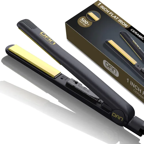 Vista 9 de DAN Technology Plancha plana de cerámica de 1 pulgada, plancha de pelo de temperatura ajustable de 500 grados, calentamiento rápido, doble voltaje