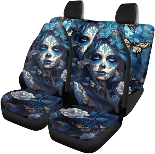 Vista 32 de Howilath 250 USA Anniversary - Juego de 4 fundas de asiento de automóvil de ajuste universal para asientos delanteros y traseros para uso en todas