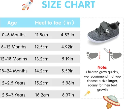 Vista 7 de FEETCITY Zapatillas de bebé para niños y niñas, zapatos para primeros pasos, zapatos de cuna para recién nacidos, zapatos sin cordones para niños