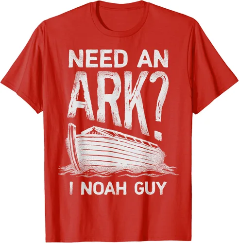 Vista 67 de Need an Ark I Noah Guy Funny Christian Men Women Pun Humour T-Shirt Negro