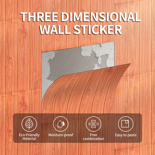Vista 2 de UNICOO - Paneles de pared 3D autoadhesivos con efecto ladrillos reales para decoración de pared de habitación de niños, sala de estar, TV, 116 pies