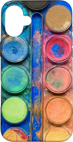 Vista 23 de Caja de paleta de pintura de acuarela - Funda de regalo divertida para artista/pintor/arte para iPhone 17