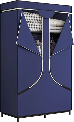 Vista 8 de SORCEDAS Portable Closet Wardrobe Organizer Storage with Cover Non-Woben Fabric Portable Wardrobe Closet for Hanging Clothes Racks Shelving 33 Inch