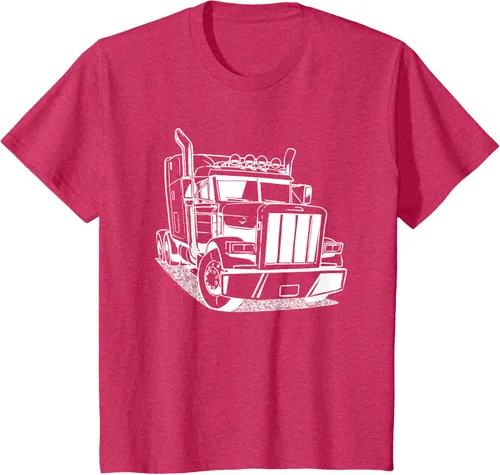 Vista 49 de Diesel Big Rig 18 Wheeler - Camiseta de camionero para camionero, Negro, S