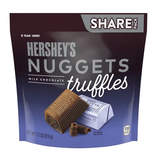 Vista 2 de HERSHEYS - Bolsa de pie para compartir con trufas y chocolate con leche