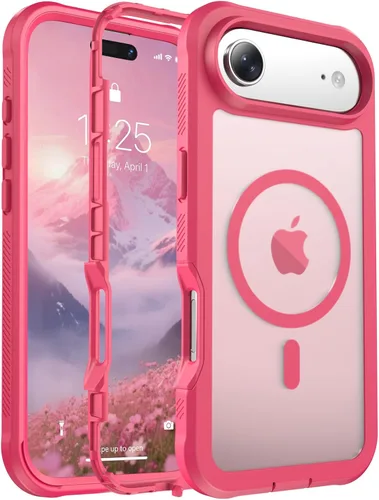 Vista 111 de jaroco - Funda magnética compatible con MagSafe para iPhone 11 de 6.1 pulgadas; protección de grado militar contra caídas, de doble capa