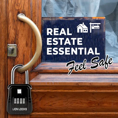 Vista 7 de Lion Locks 1500 Caja de Bloqueo de Llaves con Código, Caja de Seguridad para Llaves al Aire Libre, Caja de Seguridad para Inmobiliarios
