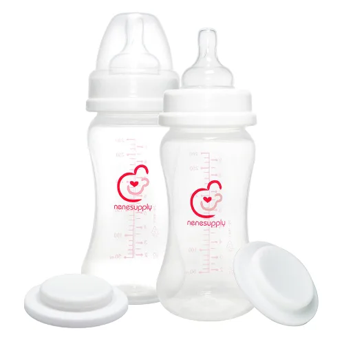 Vista 11 de Nenesupply Biberones naturales para recién nacidos, biberones de alimentación de flujo lento para bebés amamantados, cuello ancho, 9 onzas