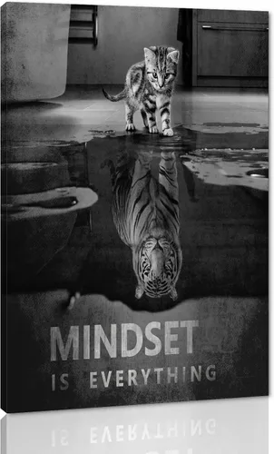 Vista 81 de Inspirational Hustle Wall Art - Lion Head withEncouraging Quotes Canvas Print Motivational Wall Decor, Black and White Office Picturtes Success