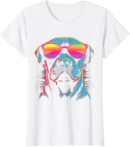 Vista 17 de Pit Bull Mom Dog Lover Colorido Artistic Pitbull Owner - Camiseta para mujer, Negro