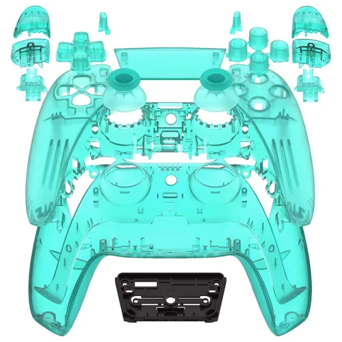 Vista 10 de eXtremeRate Full Set Shell with Buttons Touchpad Cover, Clear Custom Replacement Decorative Trim Shell Front Back Plates Compatible with p s 5