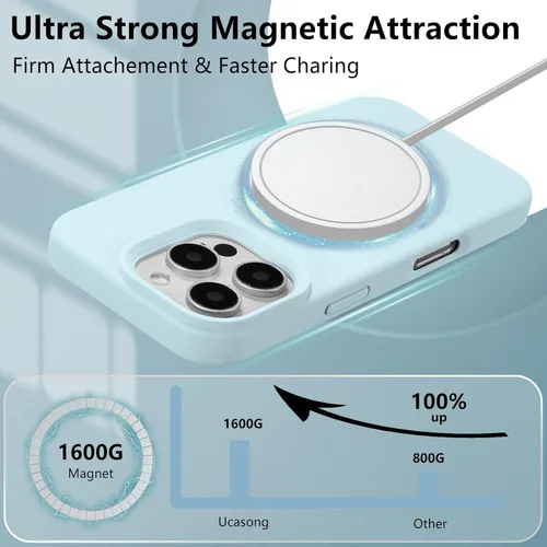 Vista 69 de Funda magnética de silicona para iPhone 13 Pro, color blanco antiguo [Compatible con Magsafe] [Forro de microfibra suave antiarañazos], funda