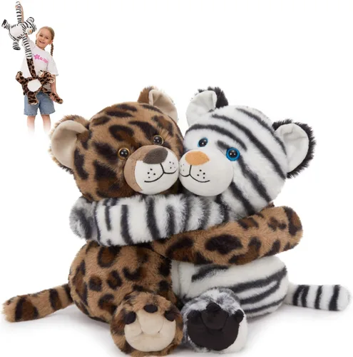 Vista 16 de MorisMos Dúo de Animales de Peluche de Leopardo, Congelables y Aptos para Microondas, Juguete de Leopardo de Brazos Largos para Abrazar, Almohadilla