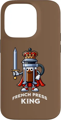 Vista 17 de Carcasa divertida para iPhone 16 The French Press King