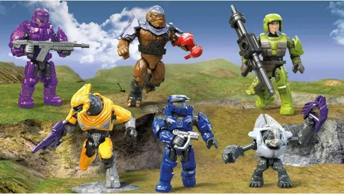 Vista 2 de Mega Construx Halo Universe Series 1 - Mini figuras de bolsa ciega (paquete de 4)