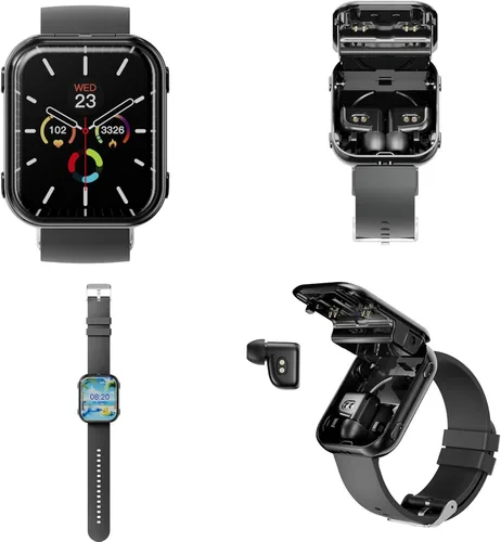 Vista 7 de Tuanzi Reloj inteligente T1 2 en 1 con auriculares inalámbricos 1.8 pulgadas HD Fitness Tracker con monitor de frecuencia cardíaca 19 modos