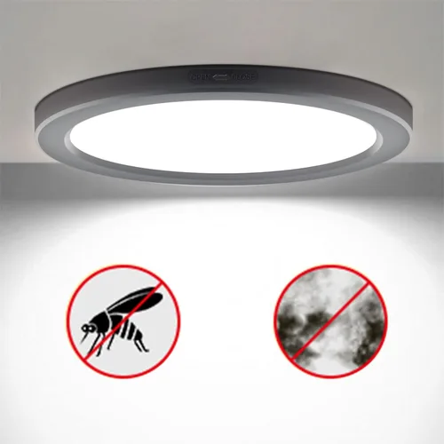 Vista 5 de Luces de Techo de 7 Pulgadas Montaje al Ras Ultra Delgadas 0.63'' de Grosor Redondas Planas Lámparas de Techo 5000K Luz de Día LED Luz de Techo