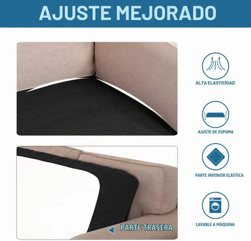 Vista 6 de H.VERSAILTEX Fundas de Cojín de Asiento Individuales Super Elásticas Fundas de Sofá Fundas de Cojín de Sofá Fundas Deslizables Juegos Tela de Sarga