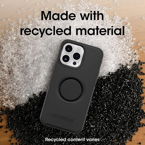Vista 6 de OtterBox Funda para iPhone 14 Pro (solamente) Otter + Pop Symmetry Series - Negro, PopSockets PopGrip integrado, delgado, apto para bolsillo, bordes