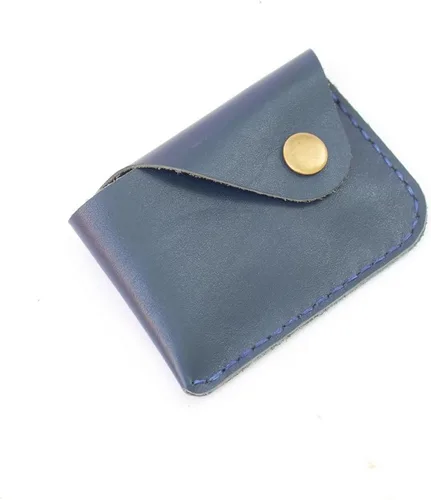 Vista 31 de Leather Card Holder Wallet, Compact Design with Slots for Cards and Cash (light brown)