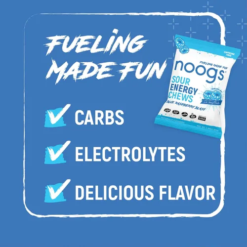Vista 4 de Blue Raspberry Blast Sour Energy Chews, Electrolyte Energy Gummies