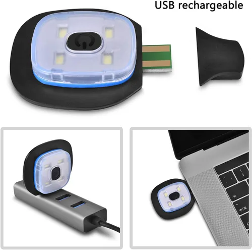 Vista 2 de Etsfmoa Unisex Beanie with The Light Gifts for Men Dad Father USB Rechargeable Caps