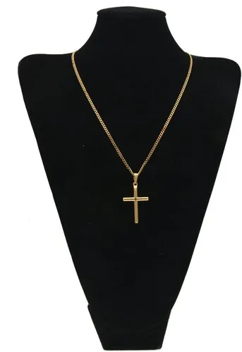 Vista 5 de FZTN Jewelry Cadena de eslabones cubanos para hombre y mujer, de 0.118in, chapado en oro de 18 quilates, joyería de moda, para llevar solo