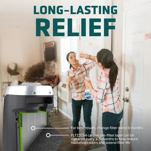 Vista 3 de GermGuardian Filtro de Aire B, Filtro de Repuesto HEPA Genuino de Toxinas Claras para Purificador de Aire, Elimina el 99.97% de los Contaminantes