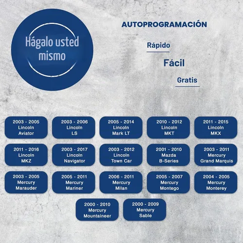 Vista 7 de Juego de llaves de coche con transpondedor remoto para Ford 2000-2016