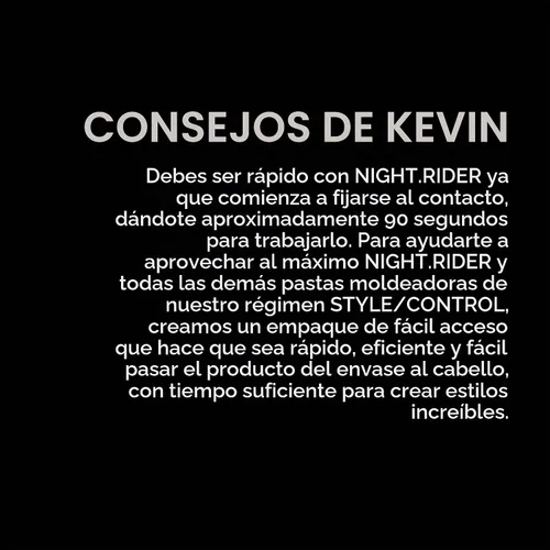 Vista 6 de Kevin Murphy Night Rider - Pasta fuerte para el cabello - Para todos los tipos de cabello - Pasta moldeadora de cabello - Aumenta el brillo