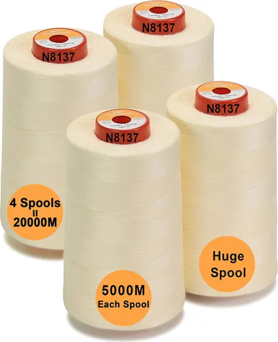 Vista 16 de New brothread - 30 opciones - 2 conos grandes de 5500Y (5000M) cada uno de hilo de poliéster hilado multiusos 40S/2 (Tex27) para serger, overlock