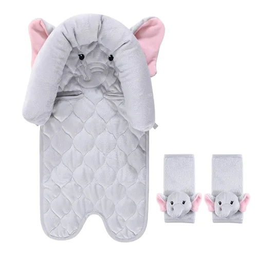 Vista 3 de Hudson Baby Funda unisex para asiento de coche y correas para bebé, zorro, talla única